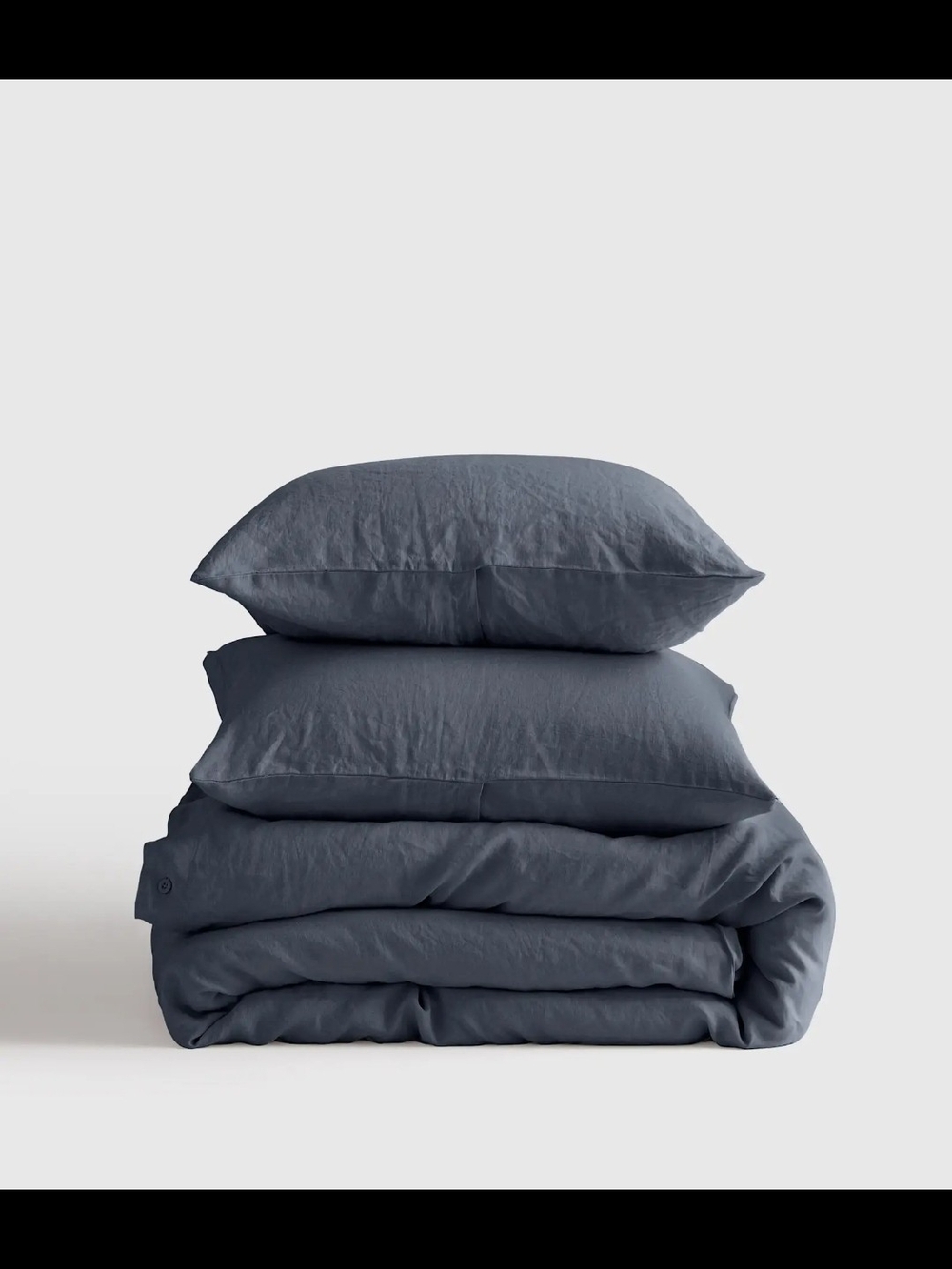 QUINCE European Linen Duvet Cover Set In Nightfall In Full / Queen, New!